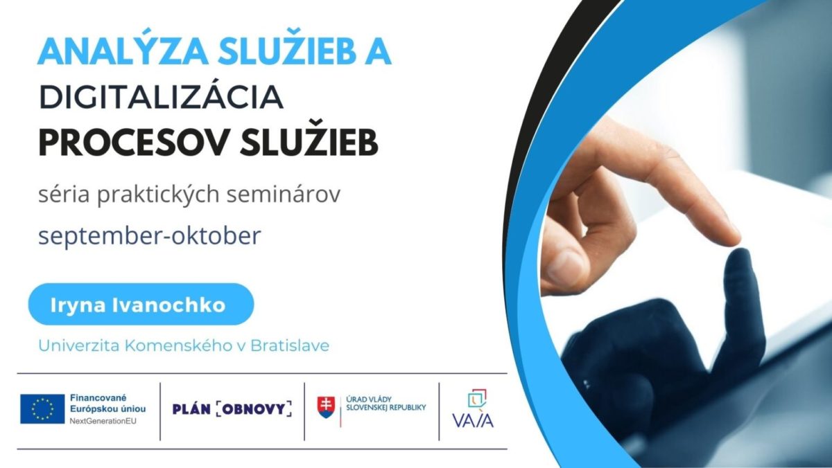 Séria seminárov „Analýza služieb a digitalizácia procesov služieb“